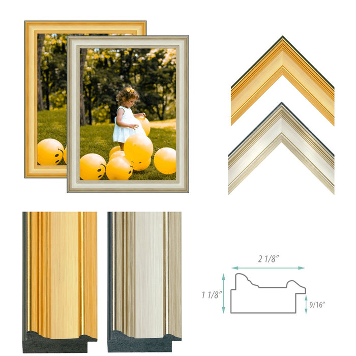 Silver Silver 16x5 Picture Frame Gold  16x5 Frame 16 x 5 Poster Frames 16 x 5