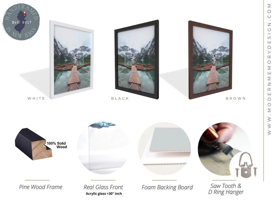 10x19 White Picture Frame For 10 x 19 Poster, Art & Photo Picture Frame Store New Jersey