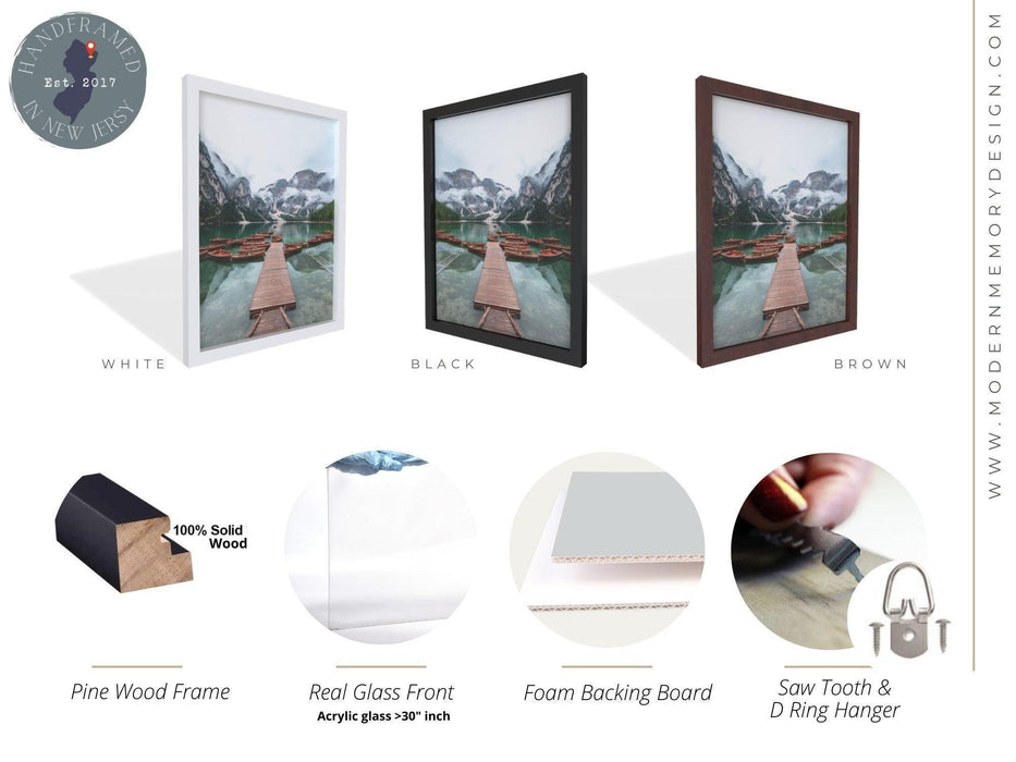 11x26 White Picture Frame For 11 x 26 Poster, Art & Photo Picture Frame Store New Jersey