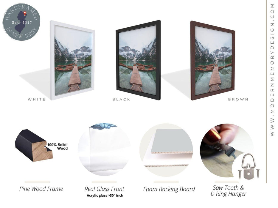 11x38 White Picture Frame For 11 x 38 Poster, Art & Photo Picture Frame Store New Jersey