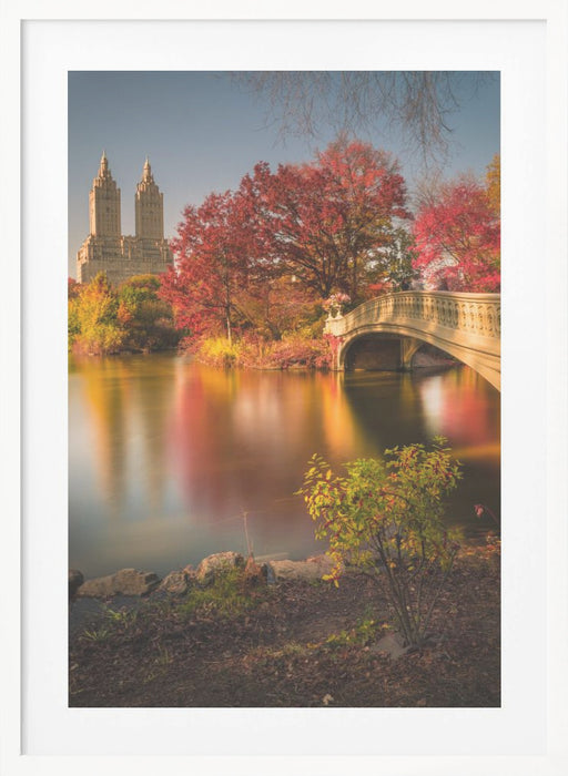 Fall in Central Park Framed Art Modern Wall Decor