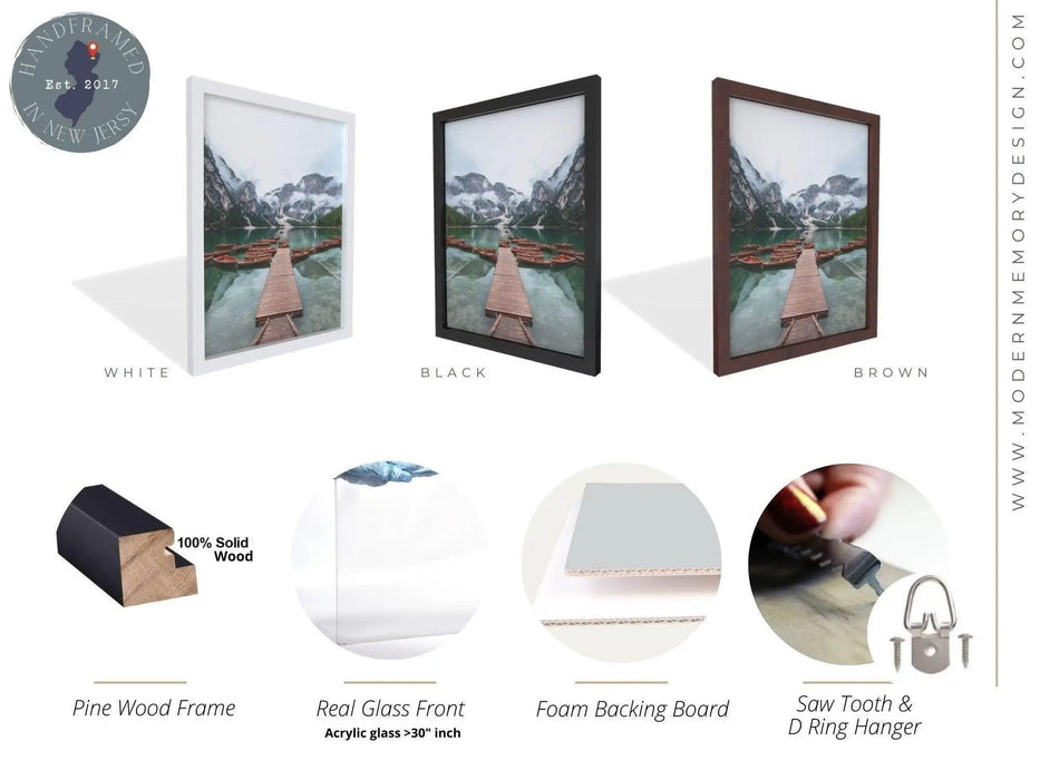 12x16 White Picture Frame For 12 x 16 Poster, Art & Photo Picture Frame Store New Jersey