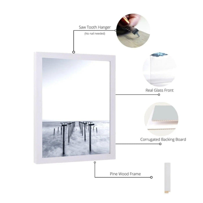 12x17 White Picture Frame For 12 x 17 Poster, Art & Photo Picture Frame Store New Jersey