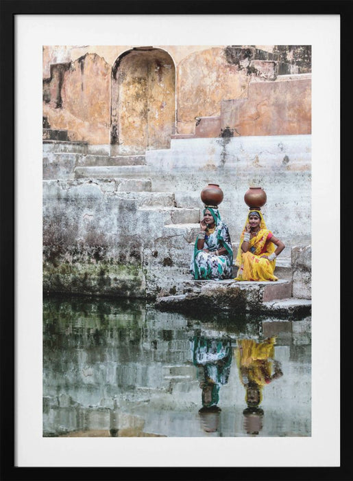 Stepwell Reflections Framed Art Wall Decor