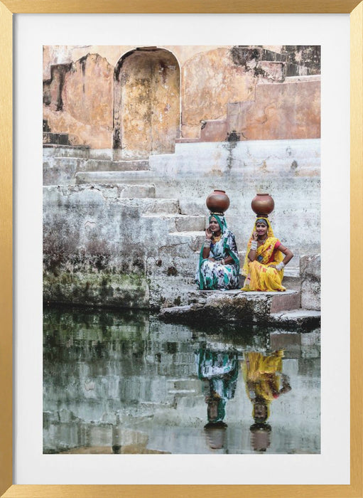 Stepwell Reflections Framed Art Wall Decor