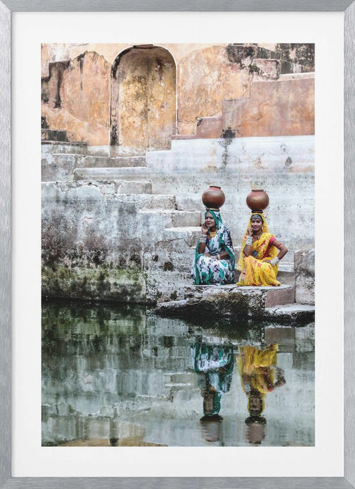 Stepwell Reflections Framed Art Wall Decor