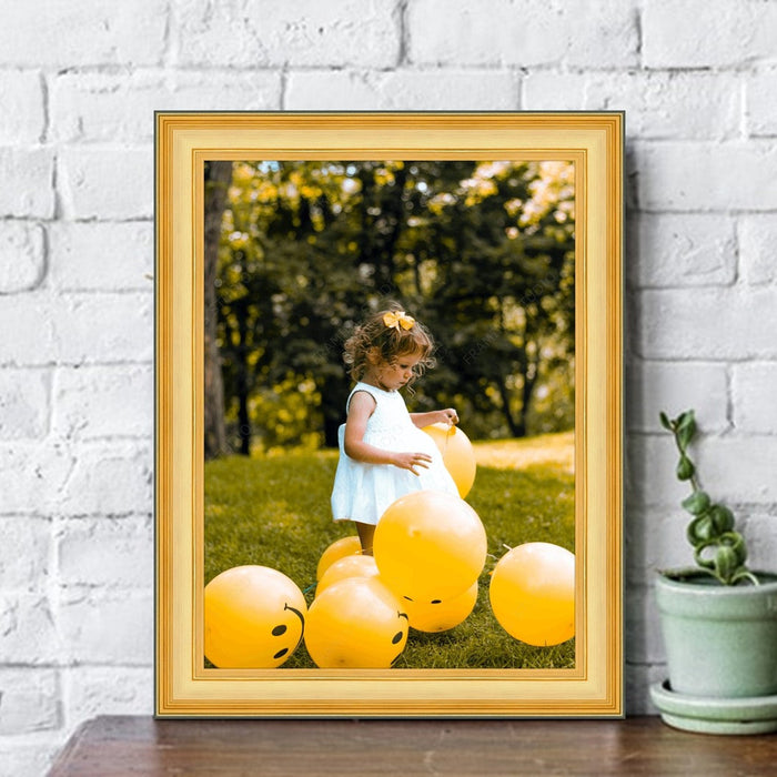 14x18 Frame Gold Wood 14x18 Picture Frame - Picture Frame