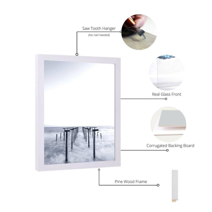 14x45 White Picture Frame For 14 x 45 Poster, Art & Photo Picture Frame Store New Jersey