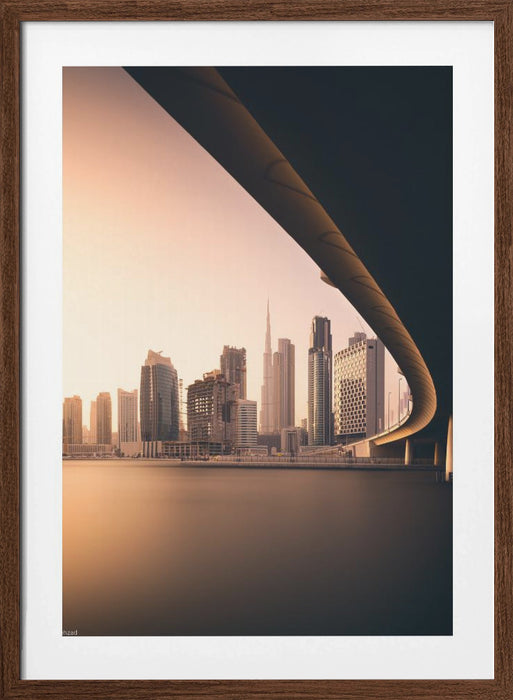 Dubai Business Bay Framed Art Modern Wall Decor