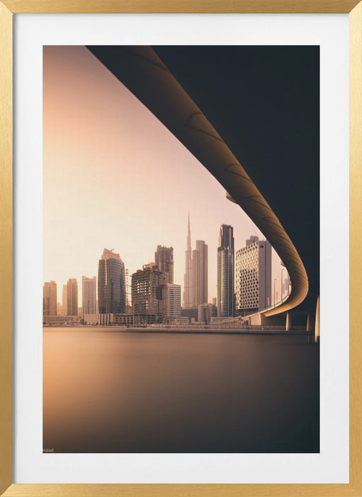 Dubai Business Bay Framed Art Modern Wall Decor