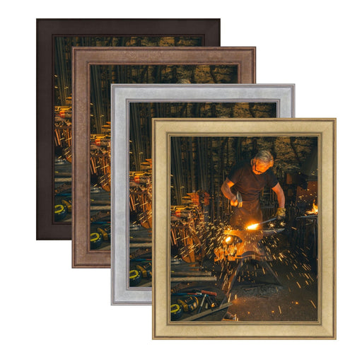 11x40 Picture Frame Wood Black Silver Gold Bronze