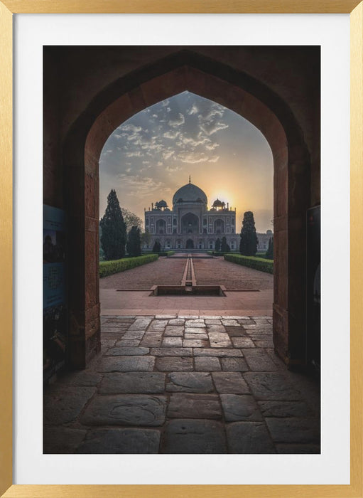 Humayun tomb - Glowing frame ! Framed Art Modern Wall Decor