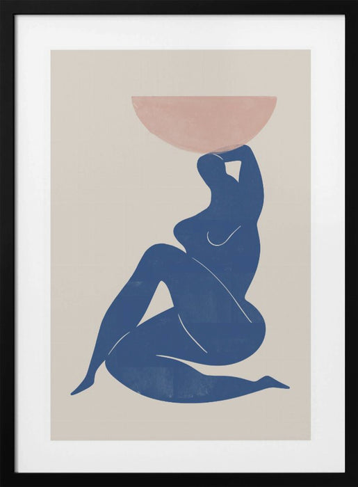 Vase and Woman Framed Art Modern Wall Decor