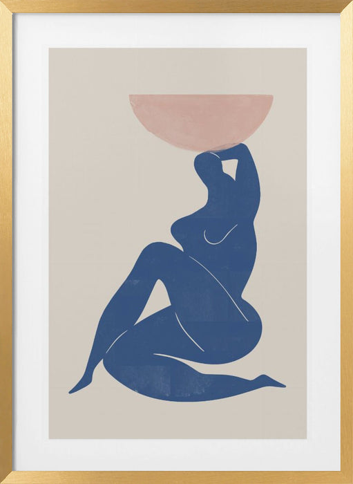 Vase and Woman Framed Art Modern Wall Decor