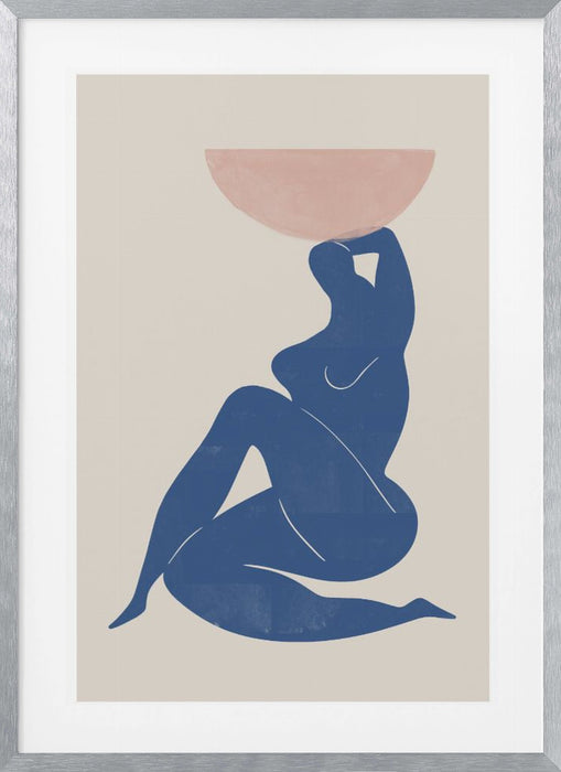 Vase and Woman Framed Art Modern Wall Decor