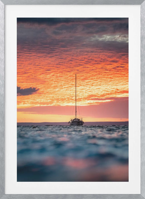 Sailboat Framed Art Modern Wall Decor