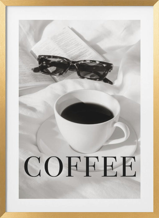 Coffee in Bed Framed Art Modern Wall Decor