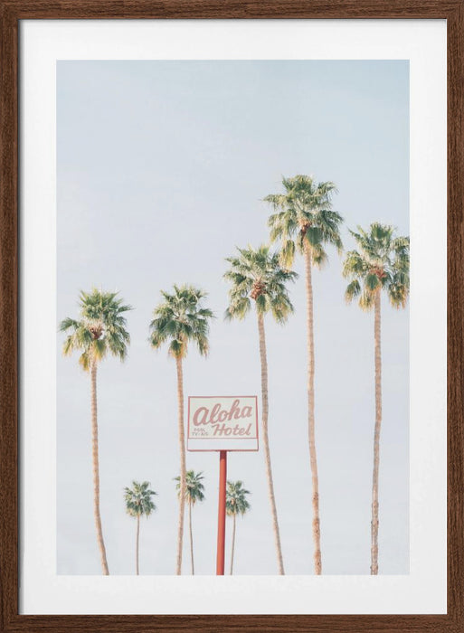 Aloha Hotel Framed Art Modern Wall Decor