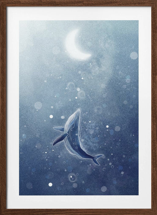 Galaxy Whale Framed Art Modern Wall Decor