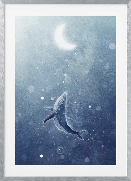 Galaxy Whale Framed Art Modern Wall Decor