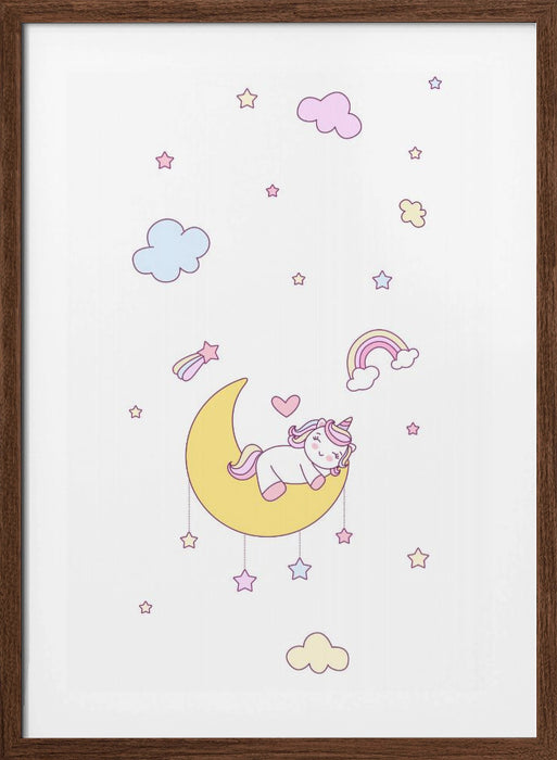 Little Unicorn Framed Art Wall Decor