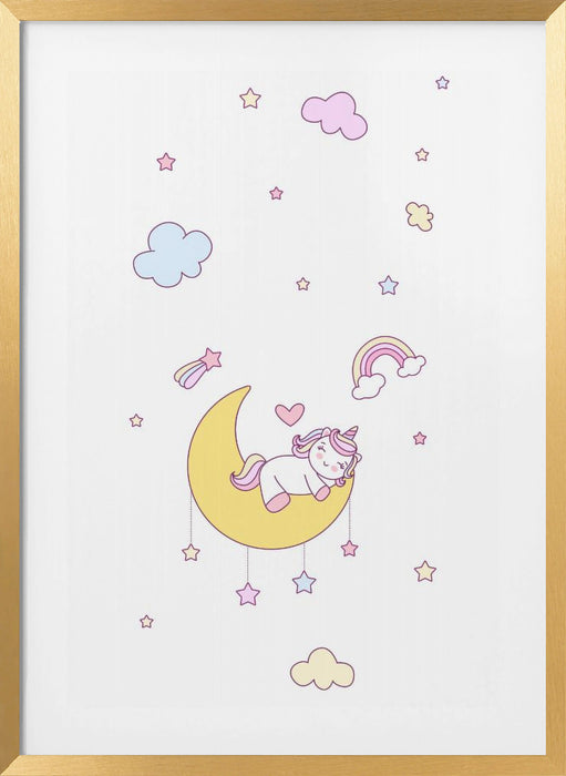 Little Unicorn Framed Art Wall Decor