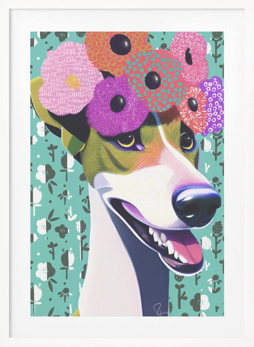 Gorgeous Greyhound Framed Art Modern Wall Decor