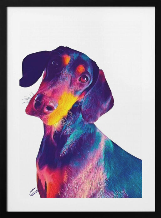 Finn Dog Framed Art Wall Decor