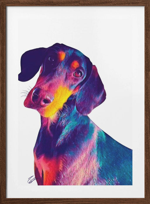 Finn Dog Framed Art Wall Decor