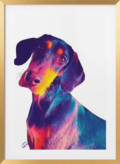 Finn Dog Framed Art Wall Decor