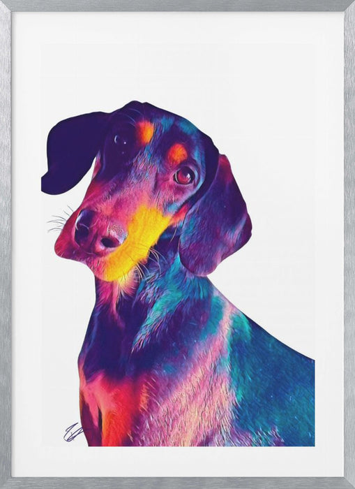 Finn Dog Framed Art Wall Decor