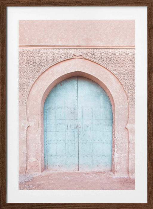 Turquoise Door Framed Art Modern Wall Decor