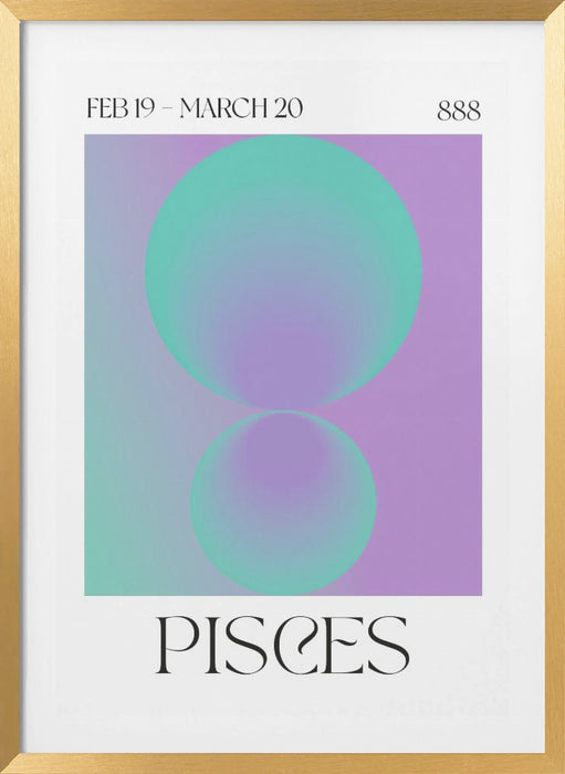 Pisces Framed Art Modern Wall Decor