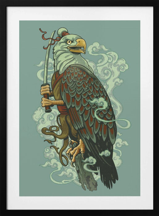 WARRIOR EAGLE Framed Art Modern Wall Decor