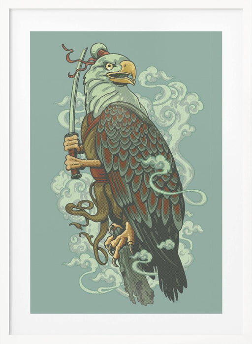 WARRIOR EAGLE Framed Art Modern Wall Decor