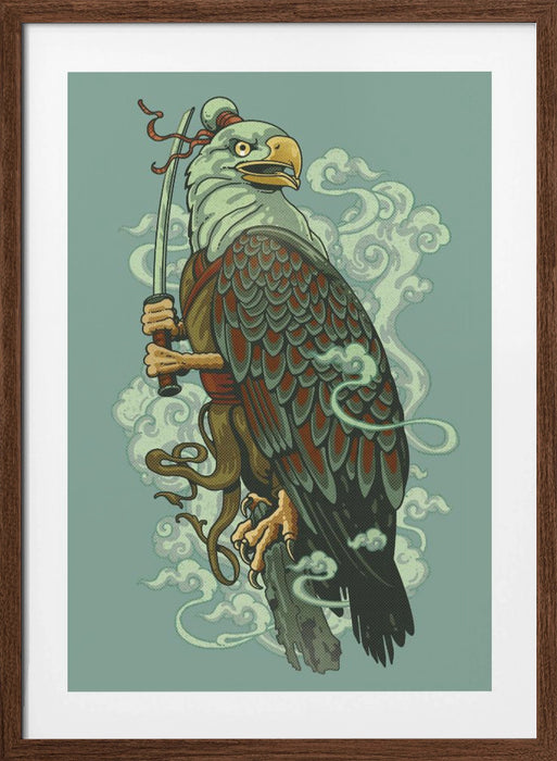 WARRIOR EAGLE Framed Art Modern Wall Decor