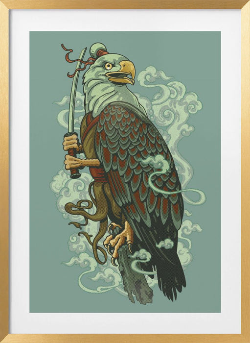 WARRIOR EAGLE Framed Art Modern Wall Decor