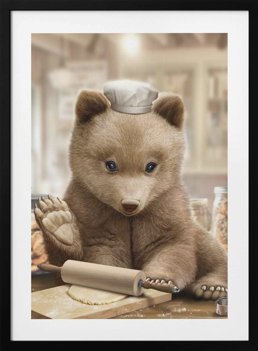 bear baking Framed Art Modern Wall Decor