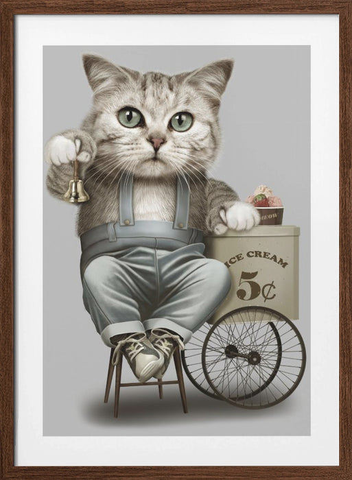 ice cream seller Framed Art Wall Decor