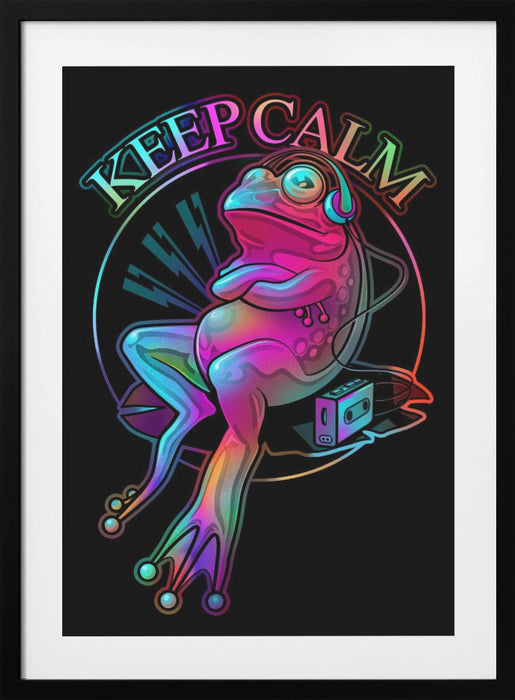 frog loves music Framed Art Modern Wall Decor