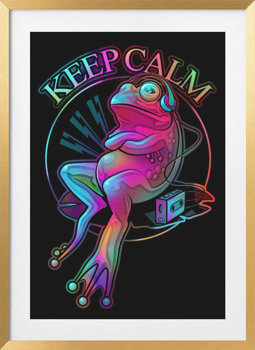 frog loves music Framed Art Modern Wall Decor