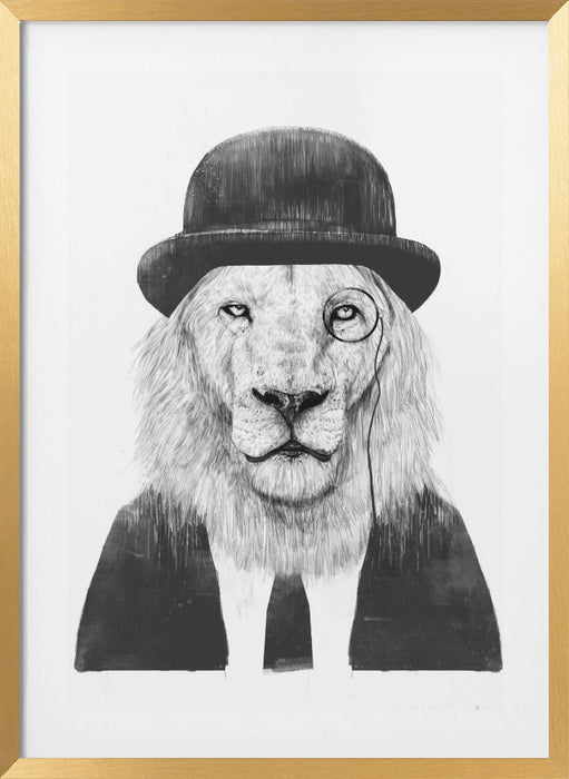 Sir Lion Framed Art Modern Wall Decor