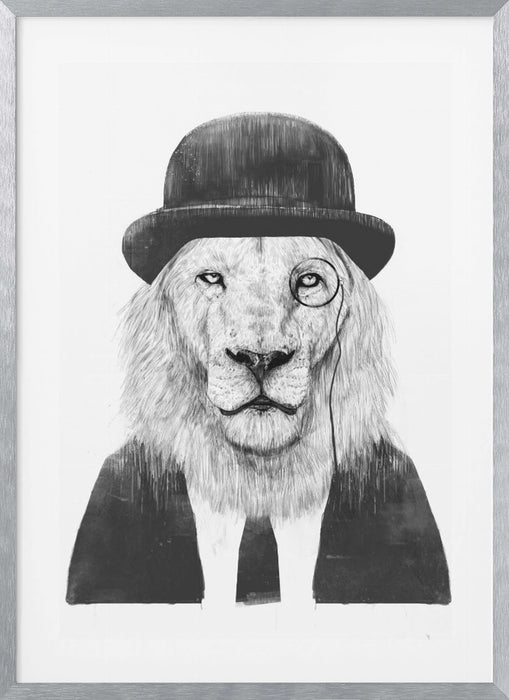 Sir Lion Framed Art Modern Wall Decor