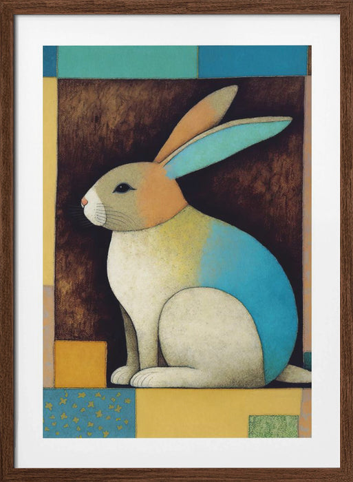 Bunny In The Box Framed Art Modern Wall Decor