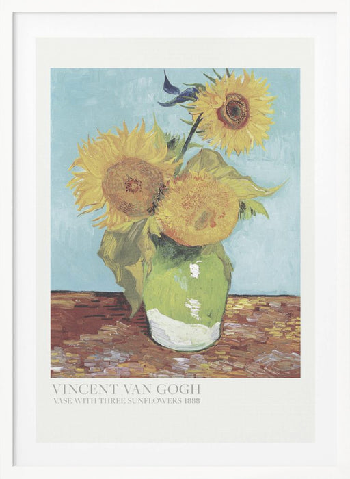 Vase With Three Sunflowers Framed Art Modern Wall Decor