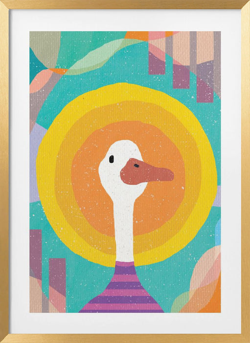 Duck in the Sun Framed Art Modern Wall Decor