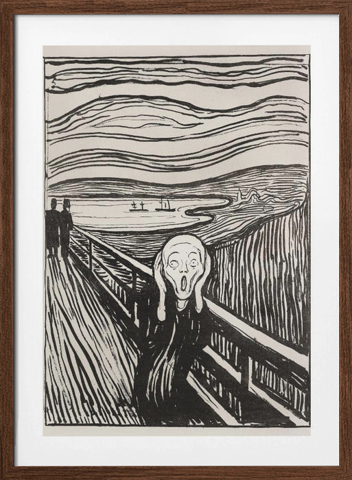 Skriet - The Scream - Mono Framed Art Wall Decor