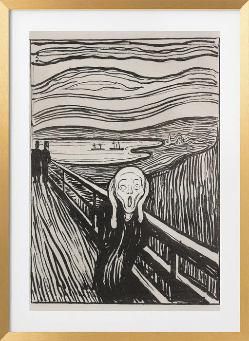 Skriet - The Scream - Mono Framed Art Wall Decor