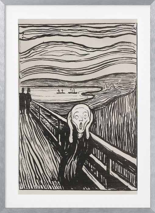 Skriet - The Scream - Mono Framed Art Wall Decor