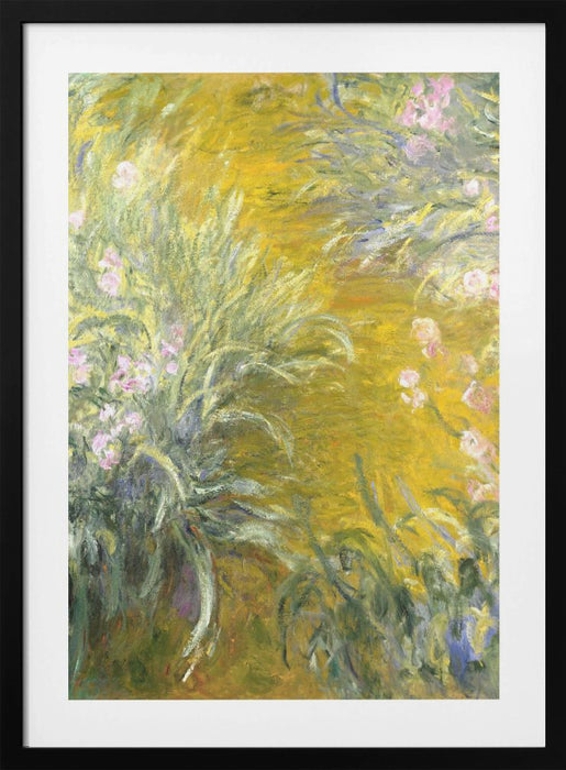 The Path through the Irises Framed Art Wall Decor